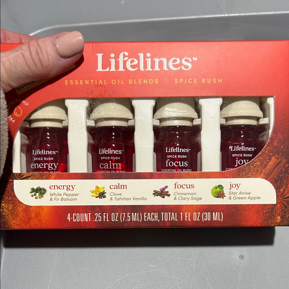 Spice Rush Essential Oil Blends - Red 4-Pack (Energy, Calm, Focus, Joy)